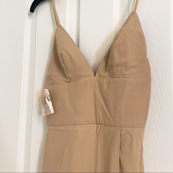NWT Fame and Partners Nude Beige Dress - Picture 4 of 4